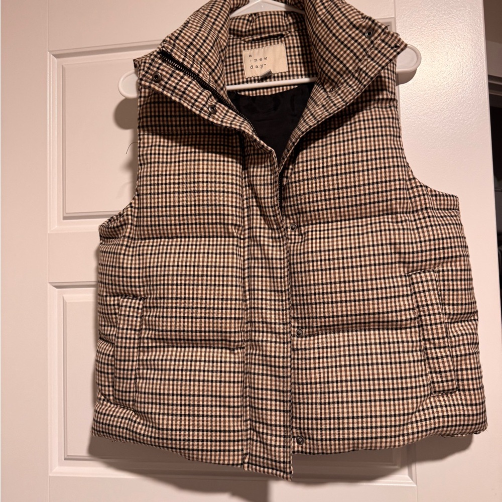 Plaid Puffer Vest